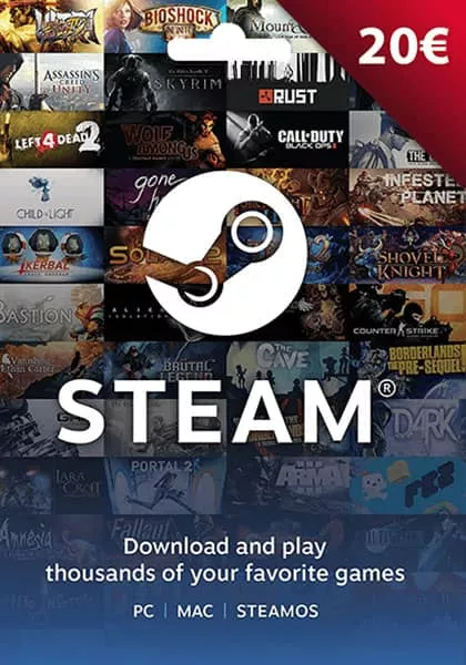 EU Steam 20 EUR Dovanų Kortelė cover image