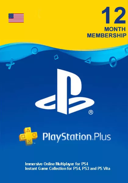 USA PSN Plus 12-Kuu Liikmeaeg