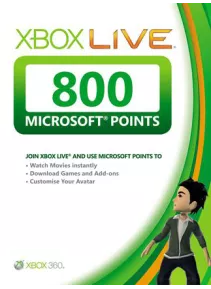 EU 800 Microsoft Points (9.60€/£6.80)